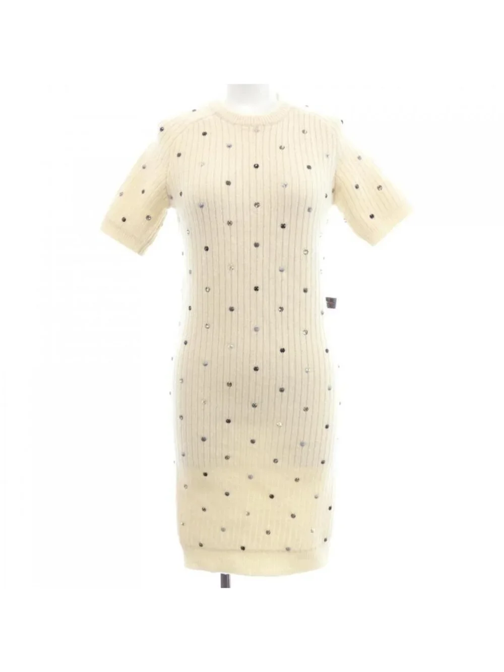 Louis Vuitton Rhinestone Rib Knit Dress
